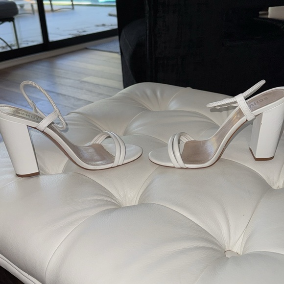 Schutz women’s size 7 block heel white - Picture 5 of 5